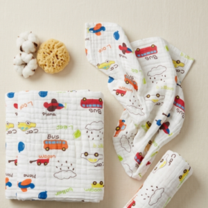Pure Muslin Towel — Travel Print