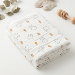 Pure Muslin Towel — Bunny Print