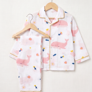 Pure Muslin Playsuit - Dolphin Print