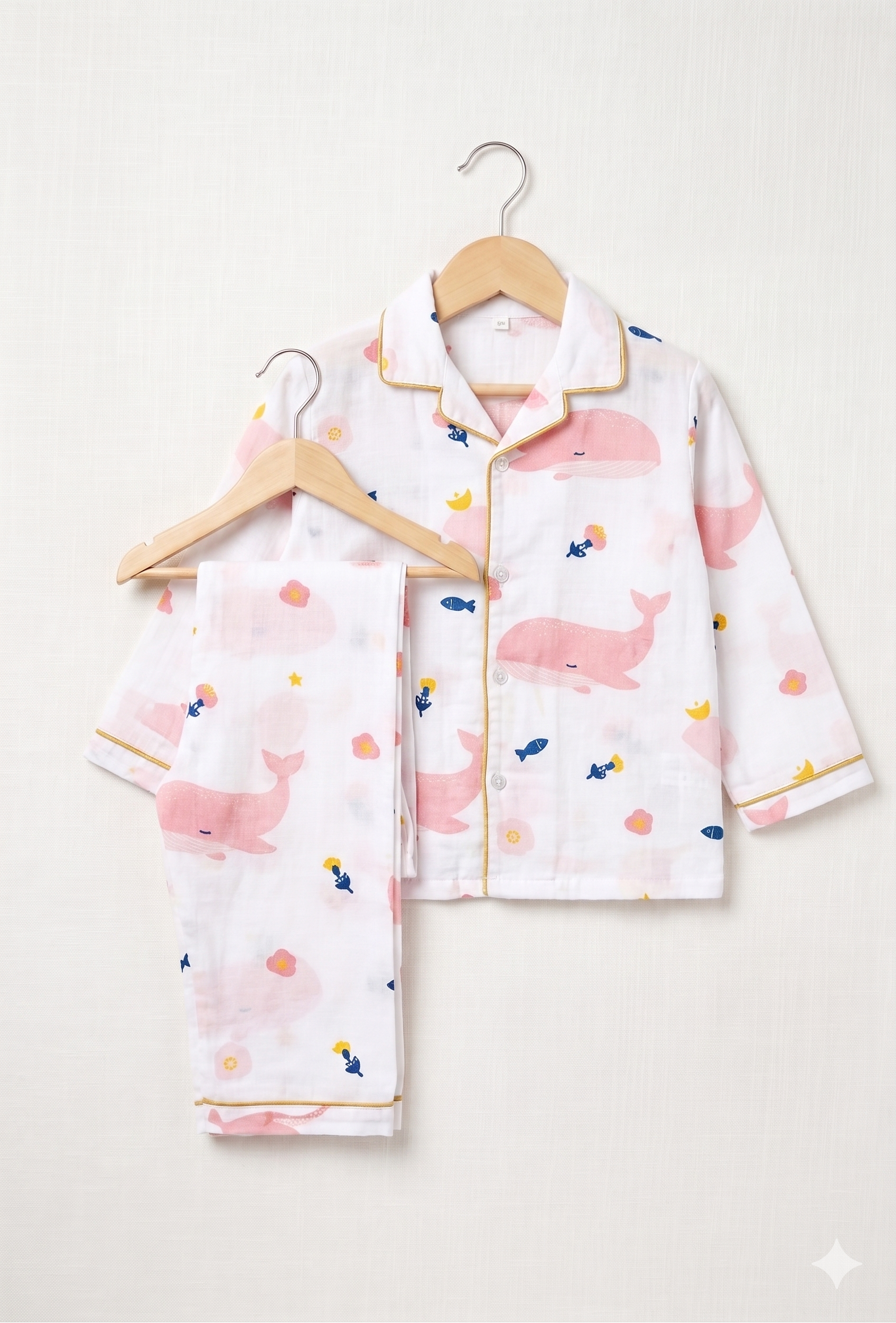 Pure Muslin Playsuit - Dolphin Print